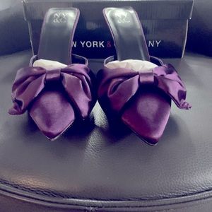 New York & Company, Size 8, Purple Mule Shoes